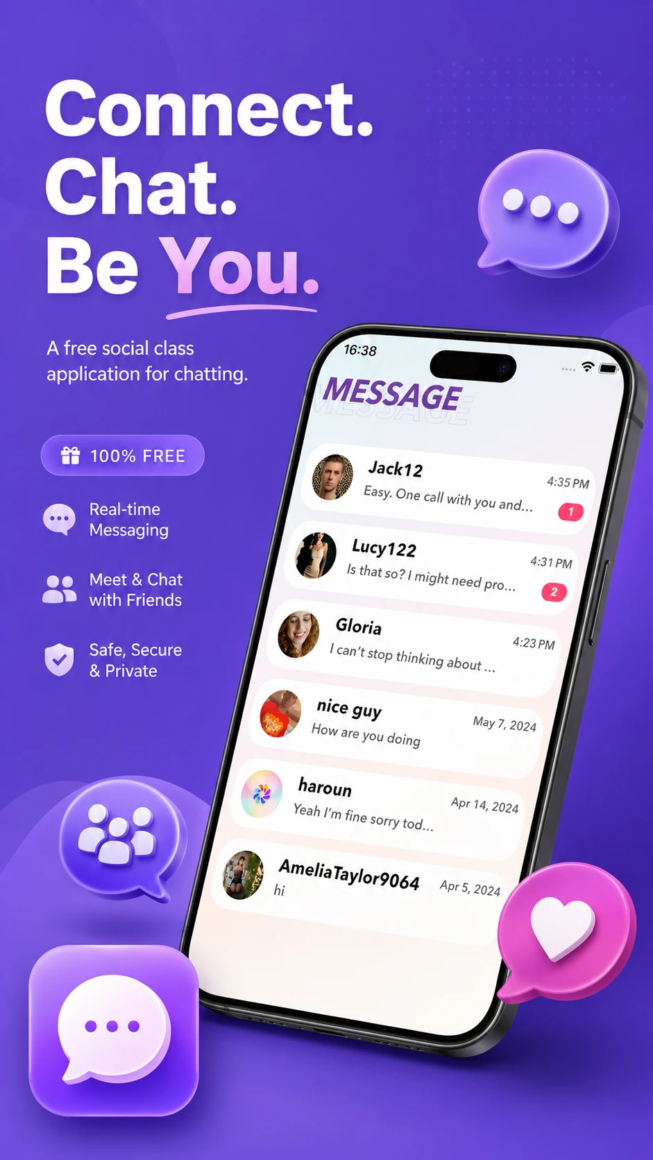 Color free dating chat app preview with 100 percent free messaging
